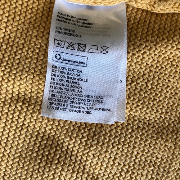 H&M Mustard Ruffled Cardigan 18 months - Picture 3 of 3